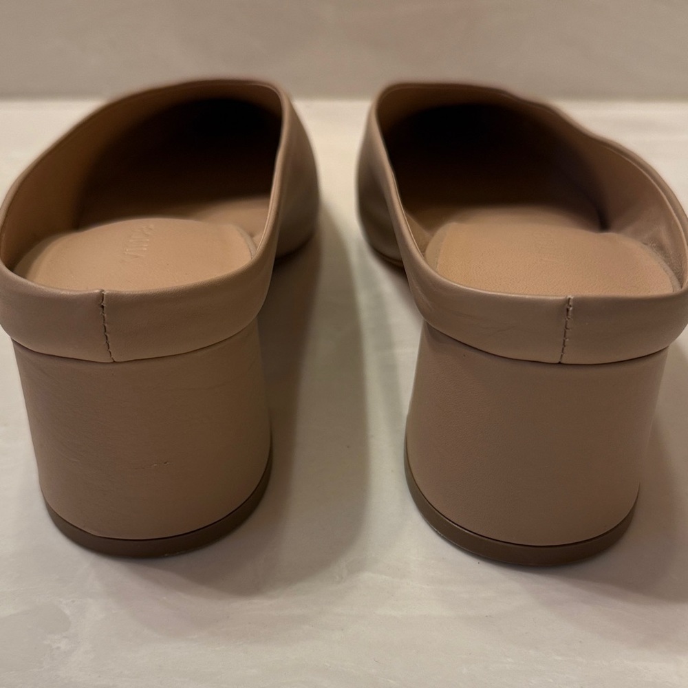 Vince Women's Taupe Leather Mules - Picture 6 of 7